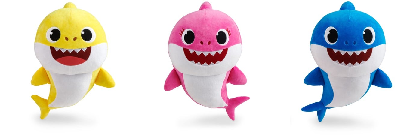 画像左から:ベイビーシャーク、マミーシャーク、ダディシャーク